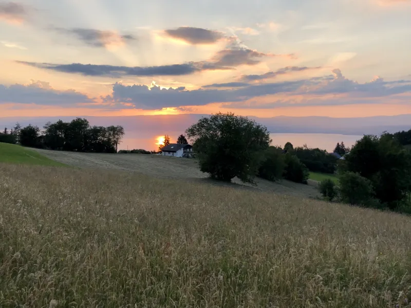 Tramonto sul lago di Ginevra