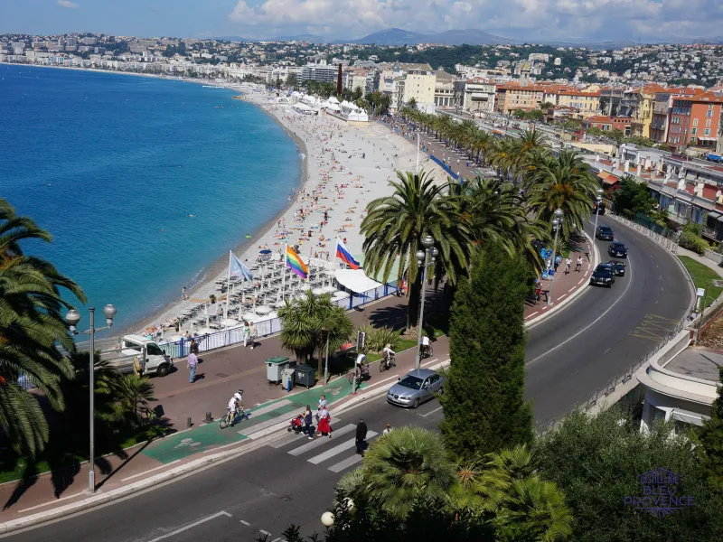 La Promenade des Anglais dalla Torre Bellanda di Nizza