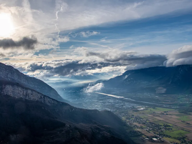 Il Néron e il Vercors sopra l'Isère a Grenoble