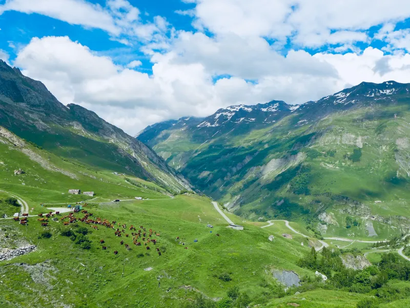 La valle di Chapieux sul versante meridionale del Cormet de Roselend