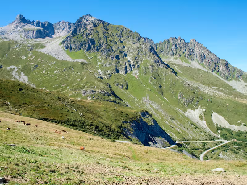 Il versante sud-ovest del Col de la Madeleine