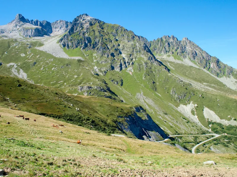 Il versante sud-ovest del Col de la Madeleine