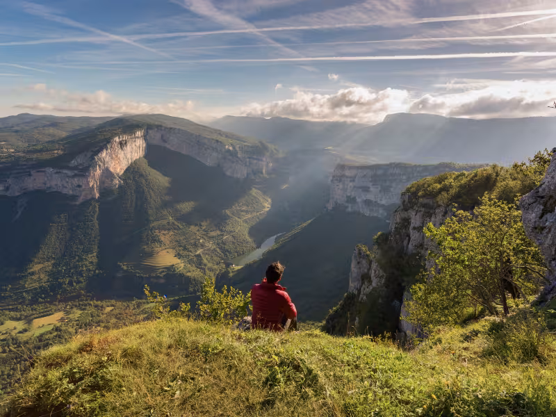 Vista panoramica sulle falesie del Vercors