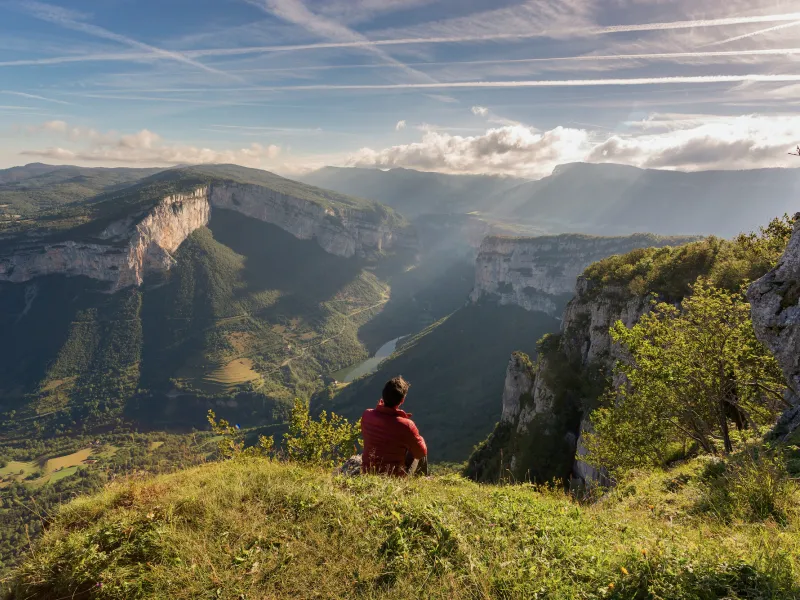 Vista panoramica sulle falesie del Vercors