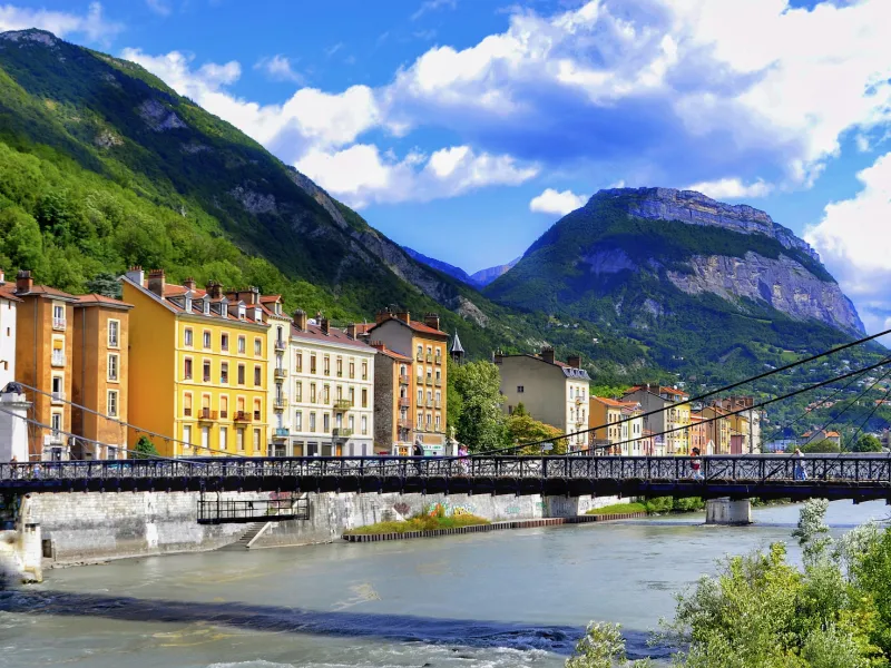 Quartier des Italiens lungo l'Isère a Grenoble