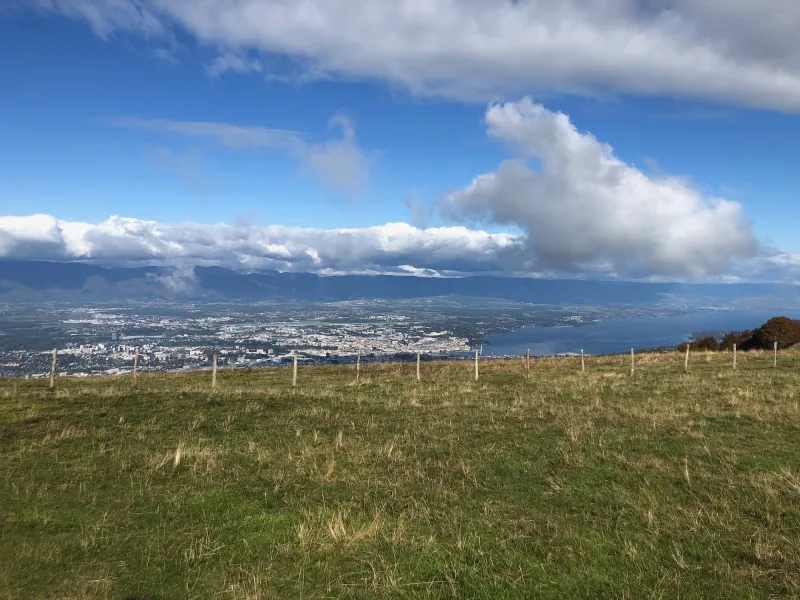 Vista sul lago di Ginevra dalla Salève