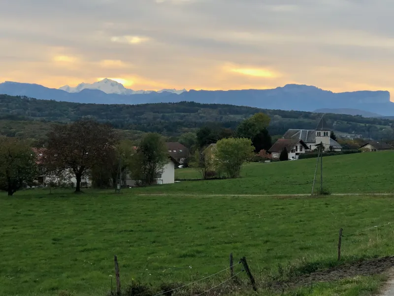 Vista sul Monte Bianco dalla Vuache