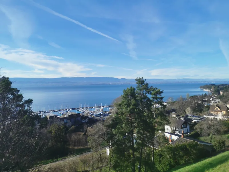 Vista sul porto di Thonon-les-bains