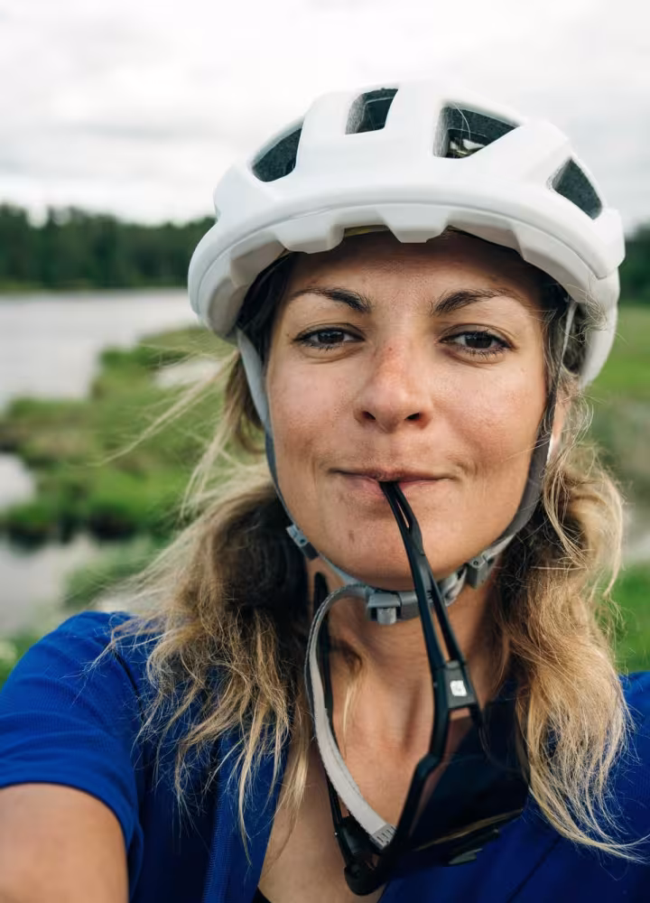 Cycliste selfie
