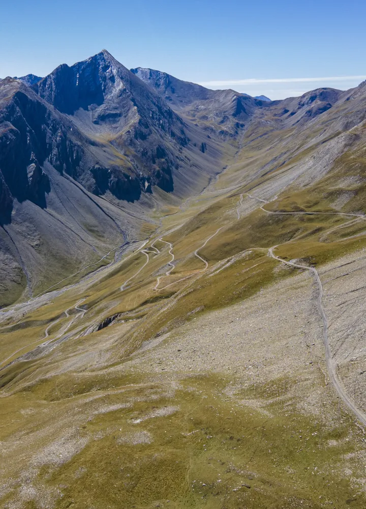 Parpaillon di ghiaia sul versante dell'Ubaye