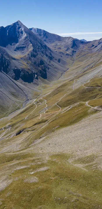 Parpaillon di ghiaia sul versante dell'Ubaye