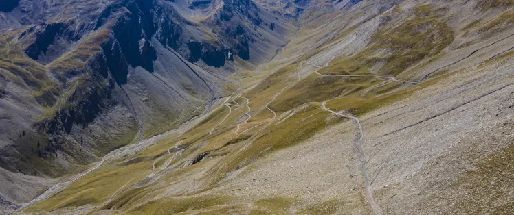 Parpaillon di ghiaia sul versante dell'Ubaye