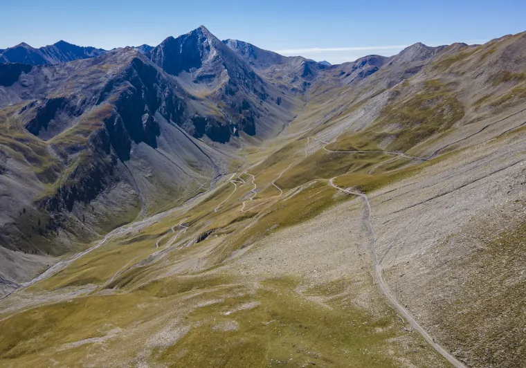 Parpaillon di ghiaia sul versante dell'Ubaye