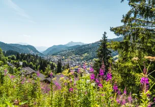 Vista sul villaggio di Les Gets