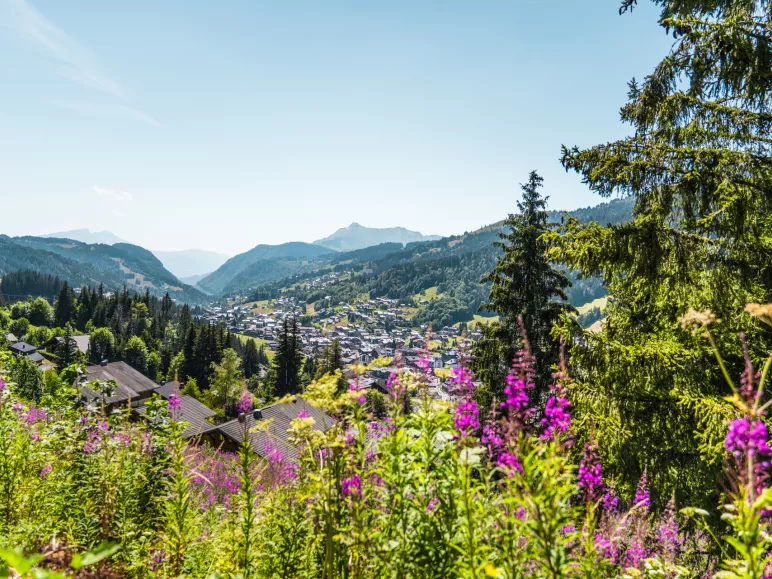 Vista sul villaggio di Les Gets