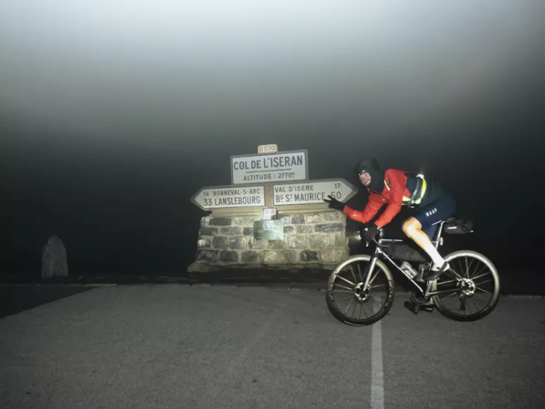 Thibaut Clément in cima all'iseran